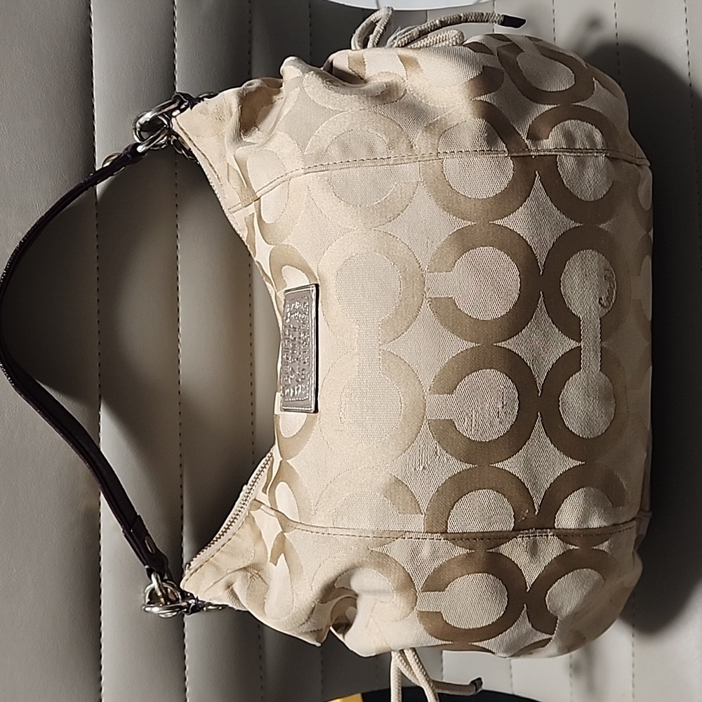 Y2K COACH Poppy Graffiti Glam Tote Crossbody Signature Rare Bag Purse 2 Hangtag - Picture 4 of 17